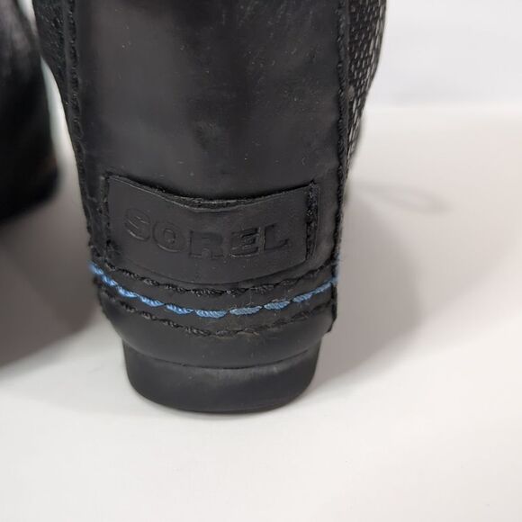 Sorel 1964 PDX Premium Wedge Bootie Black Embossed Snakeskin Size 7.5 - Picture 5 of 12